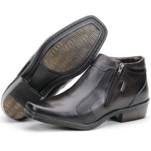 Bota Masculina Social Country Em Couro Café Kéffor Arizona Country
