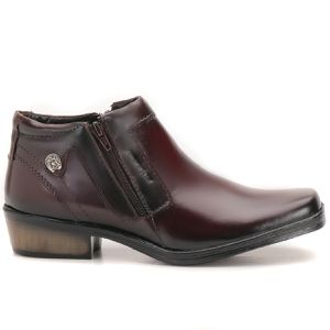 Bota Masculina Em Couro Country Salto 5cm Marrom Arizona Country