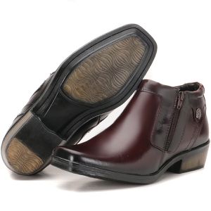 Bota Masculina Em Couro Country Salto 5cm Marrom Arizona Country