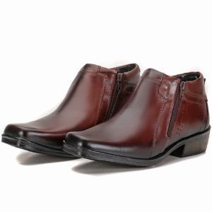 Bota Social Country Em Couro Cor Castanho Linha Arizona Country