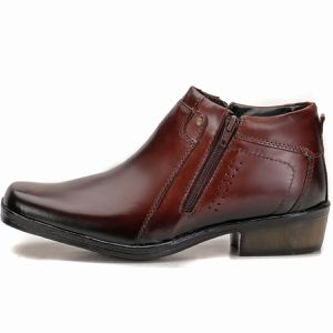 Bota Social Country Em Couro Cor Castanho Linha Arizona Country