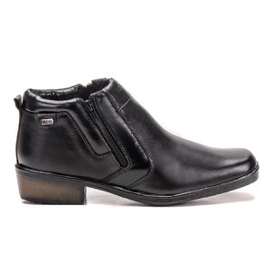 Bota de Couro Legítimo Social Country Preto Arizona Country