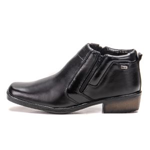 Bota de Couro Legítimo Social Country Preto Arizona Country