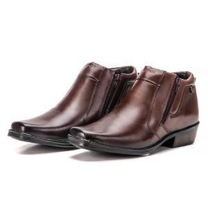 Bota Social Country De Couro Espumada Marrom Arizona Country