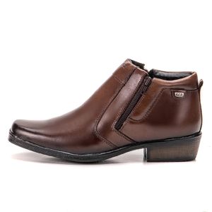 Bota Social Country De Couro Espumada Marrom Arizona Country
