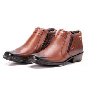 Bota Social Country De Couro Bico Quadrado Kéffor Arizona
