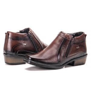 Bota De Couro Masculina Social Country Marrom Macia Arizona