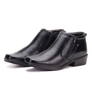 Bota Social Masculina Couro Legítimo Preto Arizona Country