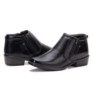 Bota Social Masculina Couro Legítimo Preto Arizona Country