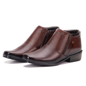 Bota Social Masculina Couro Legítimo Marrom Arizona Country