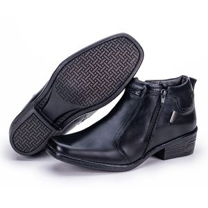 Bota Social Country De Couro Espumada Preto Arizona Country
