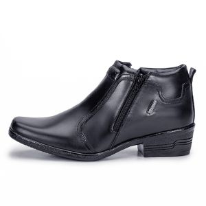 Bota Social Country De Couro Espumada Preto Arizona Country