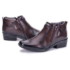 Bota Social Country De Couro Espumada Café Arizona Country