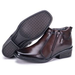 Bota Social Country De Couro Espumada Café Arizona Country