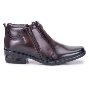 Bota Social Country De Couro Espumada Café Arizona Country