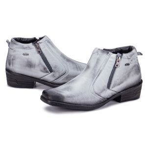 Bota Masculina Country De Couro Off White Arizona Country