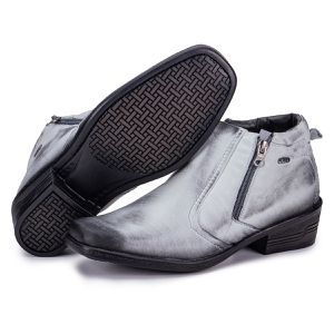 Bota Masculina Country De Couro Off White Arizona Country