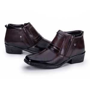 Bota Masculina Social Country de Couro Zíper Arizona Country Marrom