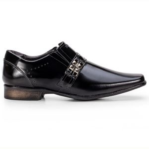 Sapato Social Linha Istambull New em Couro Com Detalhe Metalizado 