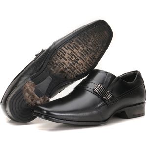  Sapato Social Masculino Em Couro Preto Istambull New