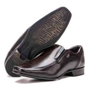 Sapato Social Masculino De Couro Café Confort Istambull