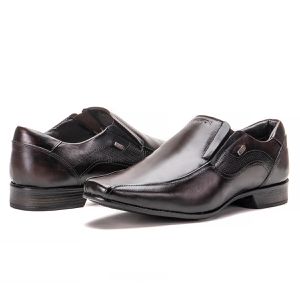 Sapato Social Masculino De Couro Café Confort Istambull