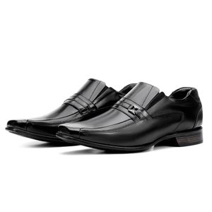 Sapato Social Couro Bico Fino Preto Istambull New