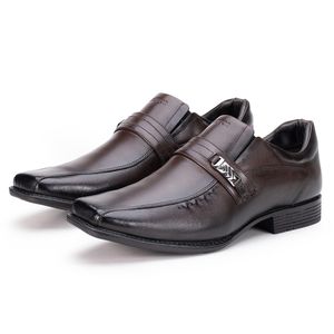 Sapato Social Masculino Em Couro Marrom Macio Metrópole New