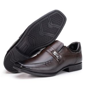 Sapato Social Masculino Em Couro Marrom Macio Metrópole New