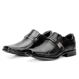 Sapato Social Masculino Couro Legítimo Preto Metropole New