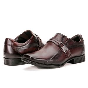 Sapato Social De Couro Legítimo Macio Café Metrópole New