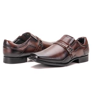 Sapato Masculino Social De Couro Castanho Macio Metrópole New