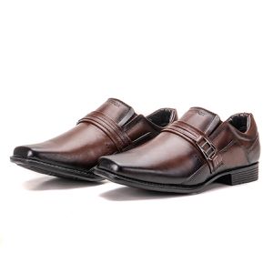 Sapato Masculino Social De Couro Castanho Macio Metrópole New