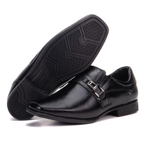 Sapato Masculino Bico Quadrado Couro Preto Metrópole New