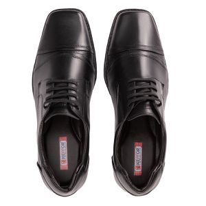 Sapato Social Couro Bico Largo Preto Metrópole New