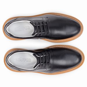 Sapato Casual Palermo de Couro Preto Sola Tratorada Kéffor