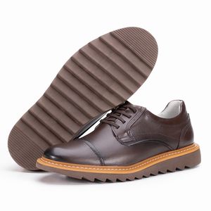 Sapato Casual Palermo de Couro Marrom Sola Tratorada Kéffor