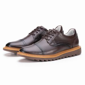 Sapato Casual Palermo de Couro Marrom Sola Tratorada Kéffor