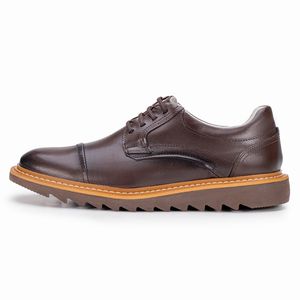 Sapato Casual Palermo de Couro Marrom Sola Tratorada Kéffor