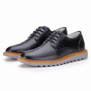 Sapato Casual Palermo de Couro Preto Sola Tratorada Cinza Kéffor
