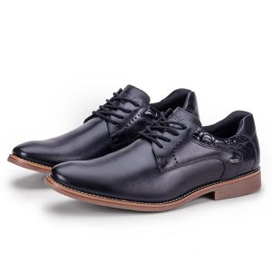 Sapato Social Masculino de Couro Moderno Macio Preto Paris