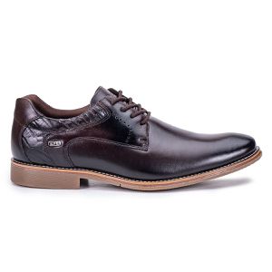 Sapato Social Masculino de Couro Moderno Macio Marrom Paris