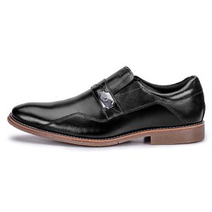 Sapato Social Moderno Masculino de Couro Macio Preto Paris