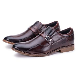 Sapato Social Moderno Masculino de Couro Macio Marrom Paris