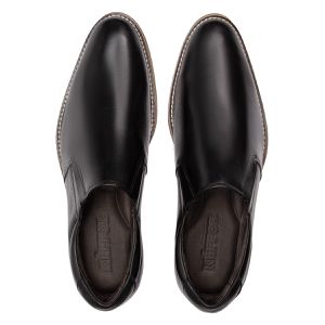 Sapato Derby Masculino Couro Preto Bico Redondo Paris