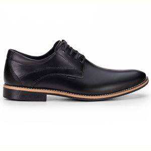 Sapato Social Preto Masculino de Couro Paris Premium 