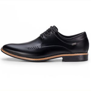 Sapato Social Preto Masculino de Couro Paris Moderno