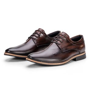 Sapato Social Amadeirado Masculino de Couro Paris Premium
