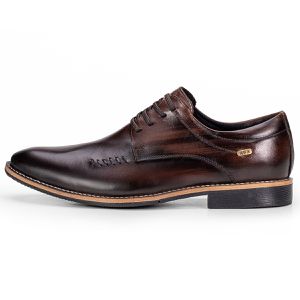 Sapato Social Amadeirado Masculino de Couro Paris Premium