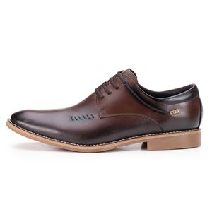 Sapato Social Marrom Masculino de Couro Paris Moderno 